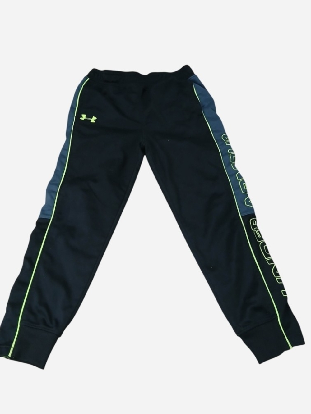Under Armour Black Joggers with Neon Green Piping